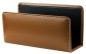 Preview: Briefständer CAMBRIDGE Top Grain Rindspaltleder mit heller Kontrastnaht hellbraun